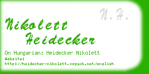nikolett heidecker business card